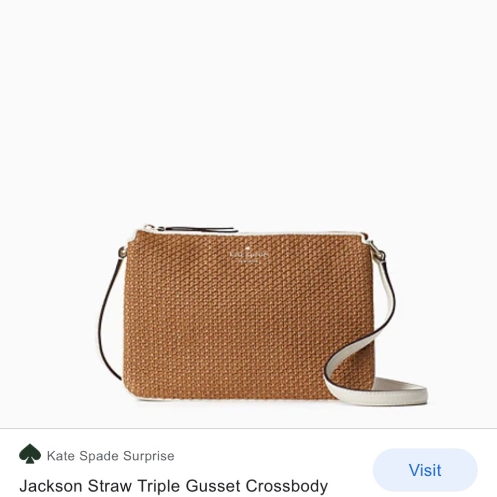 Kate Spade jackson straw triple gusset crossbody